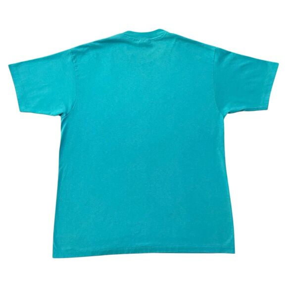 Vintage 90s Ken Done Maui Hawaii Beach Graphic Teal Short Sleeve Shirt Size XL - Picture 2 of 5